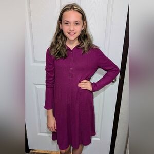 Wonder Nation ✨NWOT!✨ Magenta Long-Sleeve Girls Dress -Sz 14/16